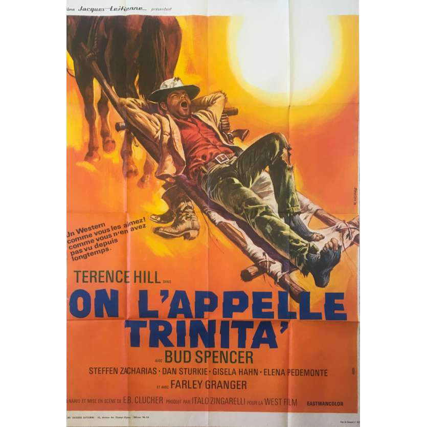 ON L'APPELLE TRINITA Affiche de film  - 120x160 cm. - 1970 - Terence Hill, Bud Spencer, Enzo Barboni