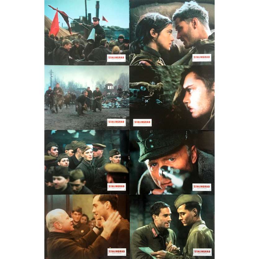 ENEMY AT THE GATES Original Lobby Cards x8 - 9x12 in. - 2001 - Jean-Jacques Annaud, Jude Law, Ed Harris