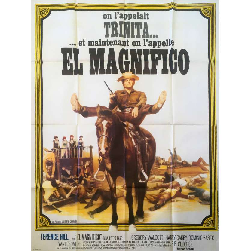 MAN OF THE EAST Original Movie Poster  - 47x63 in. - 1972 - Enzo Barboni, Terence Hill