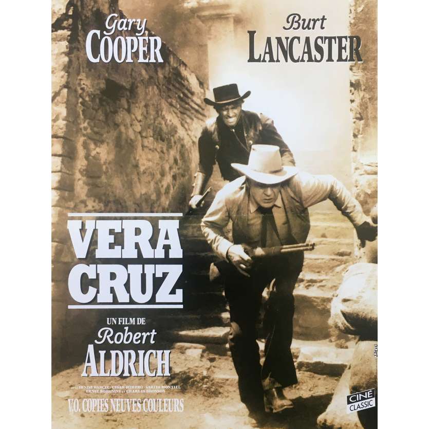 VERA CRUZ Original Movie Poster  - 15x21 in. - 1954 - Robert Aldrich, Gary Cooper