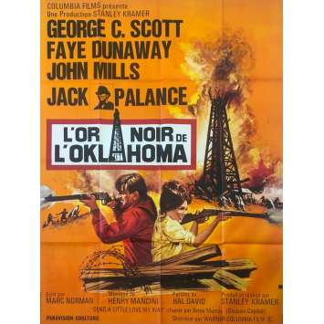 L'OR NOIR DE L'OKLAHOMA Affiche de film - 120x160 cm. - 1973 - George C. Scott, Faye Dunaway,, Stanley Kramer