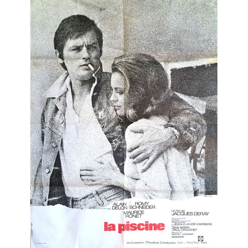 SWIMMING POOL Movie Poster  23x32 in.  - 1974 - Jacques Deray, Alain Delon, Romy Schneider