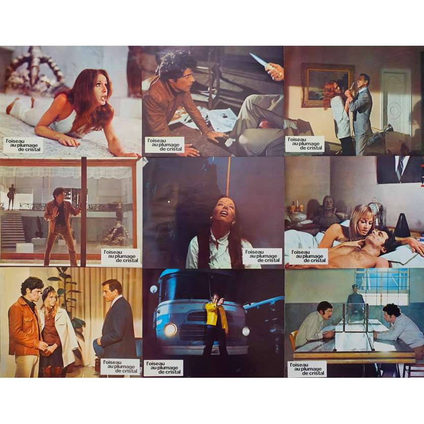 L'OISEAU AU PLUMAGE DE CRISTAL Photos de film x9 - 21x30 cm. - 1970 - Tony Musante, Dario Argento
