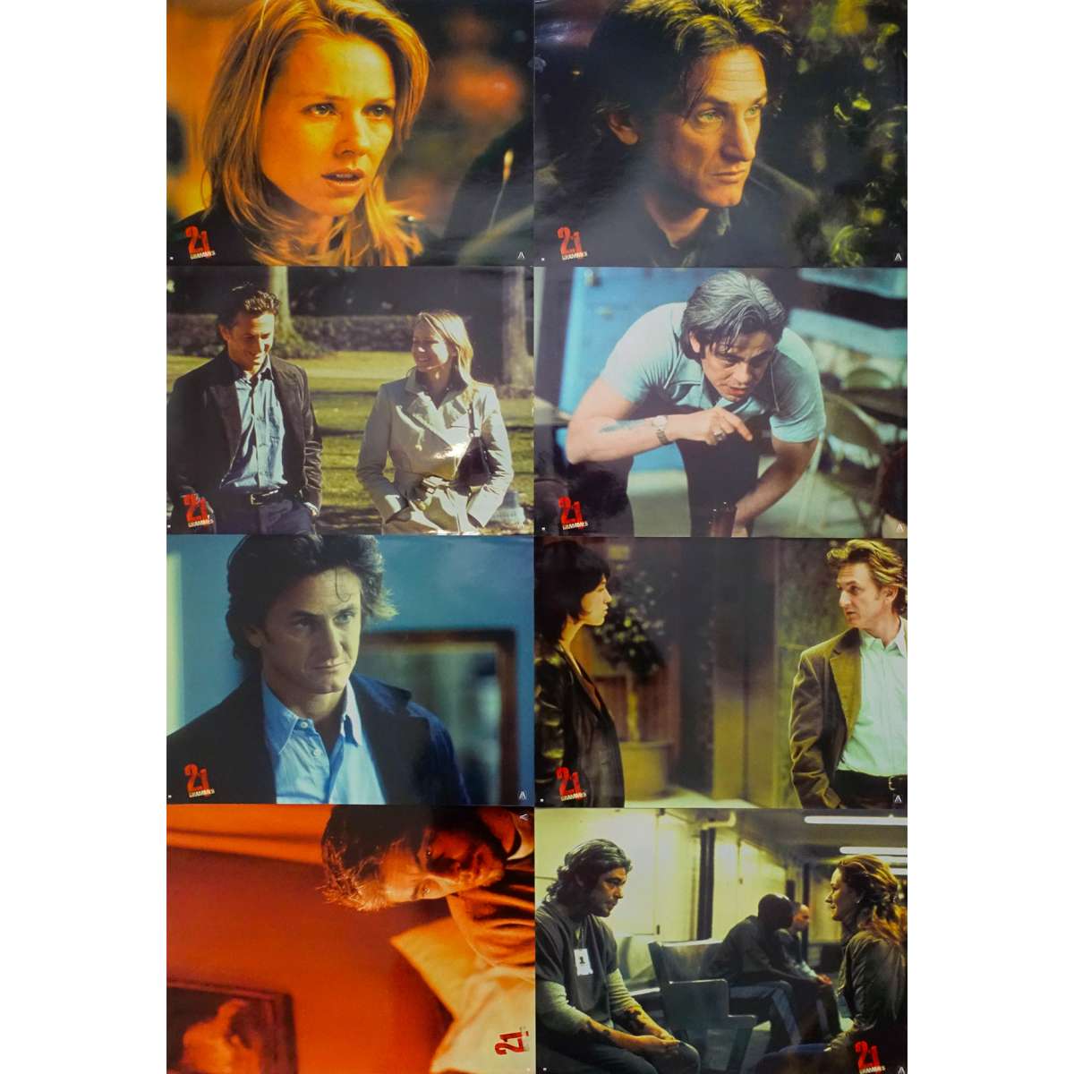 21 GRAMS French Lobby Cards x8
