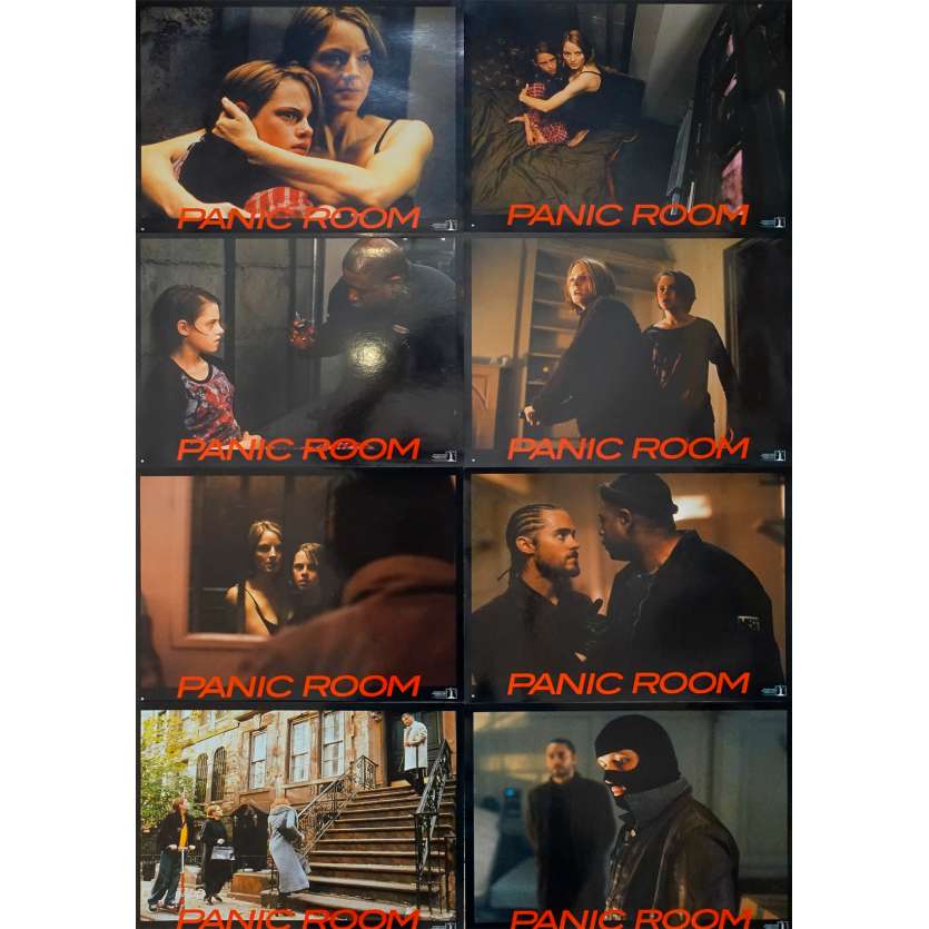 PANIC ROOM Original Lobby Cards x8 - 9x12 in. - 2002 - David Fincher, Jodie Foster