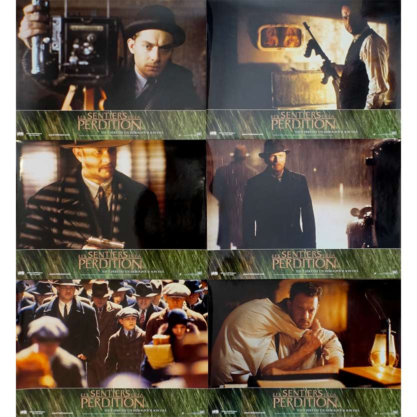ROAD TO PERDITION Original Lobby Cards x6 - 9x12 in. - 2002 - Sam Mendes, Tom Hanks