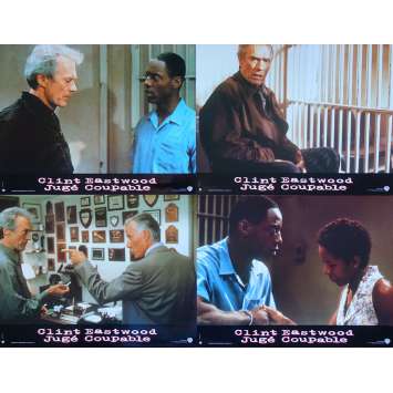 JUGE COUPABLE Photos de film x4 - 21x30 cm. - 1999 - Isaiah Washington, Clint Eastwood