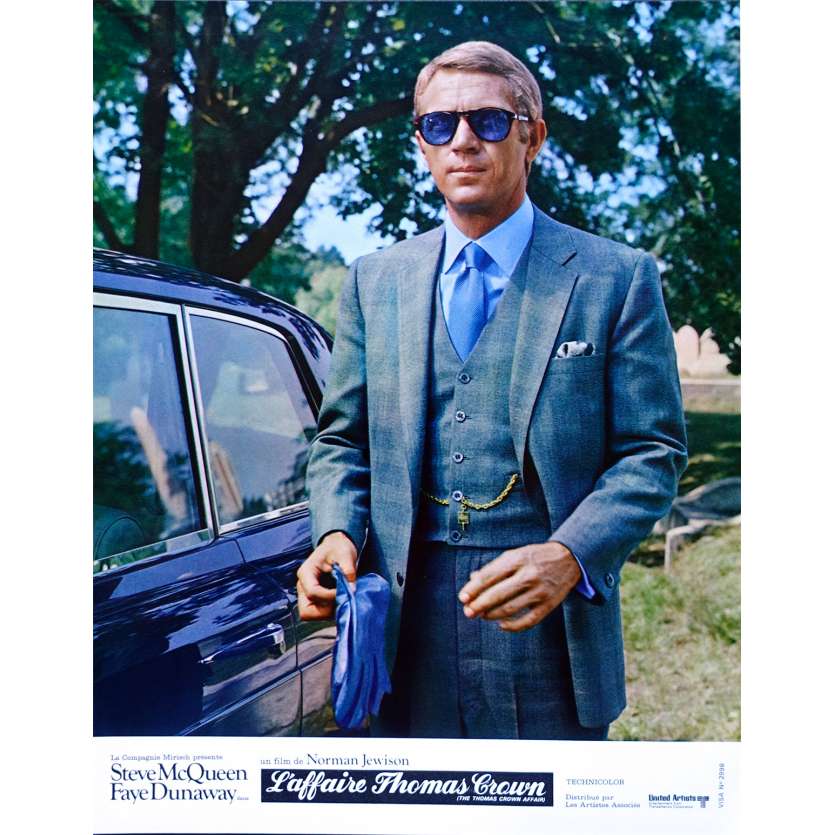 THE THOMAS CROWN AFFAIR Original Lobby Card N04 - 9x12 in. - 1968 - Norman Jewison, Steve McQueen
