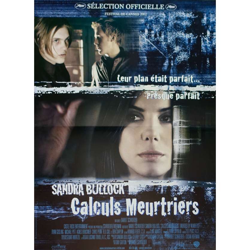 CALCULS MEURTRIERS Affiche de film - 40x60 cm. - 2002 - Sandra Bullock, Barbet Schroeder