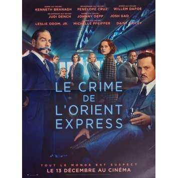 MURDER ON THE ORIENT EXPRESS Original Movie Poster - 15x21 in. - 2017 - Kenneth Branagh, Penélope Cruz, Willem Dafoe