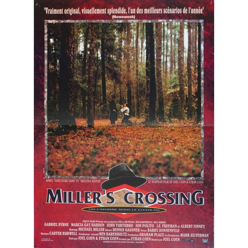 MILLER'S CROSSING Affiche de film - 40x60 cm. - 1990 - Gabriel Byrne, Joel Coen