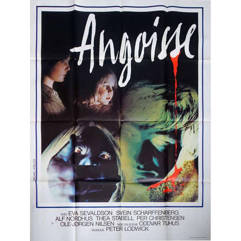 ANGOISSE Affiche de film - 120x160 cm. - 1976 - Svein Scharffenberg, Oddvar Bull Tuhus