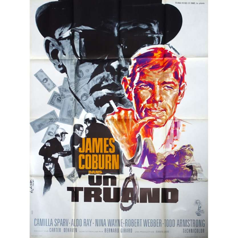 UN TRUAND Affiche de film - 120x160 cm. - 1966 - James Coburn, Bernard Girard