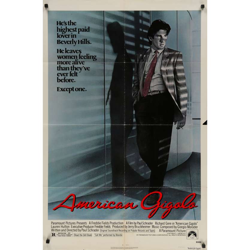 AMERICAN GIGOLO Affiche de film - 69x102 cm. - 1980 - Richard Gere, Paul Schrader