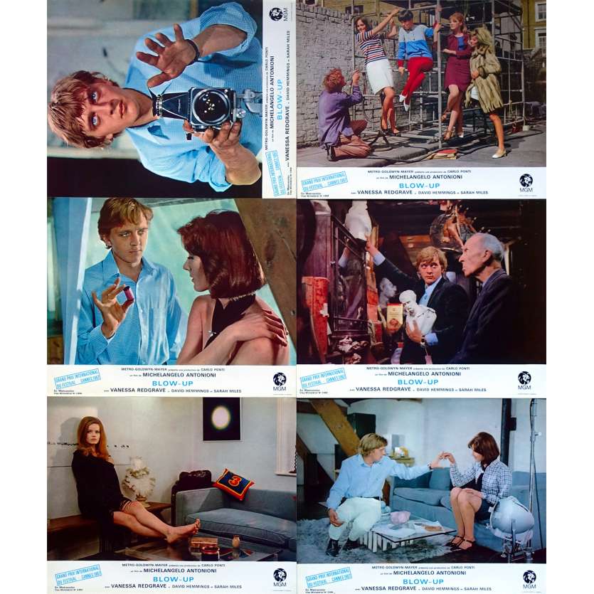 BLOW UP Original Lobby Cards x6 - 9x12 in. - 1968 - Michelangelo Antonioni, David Hemmings