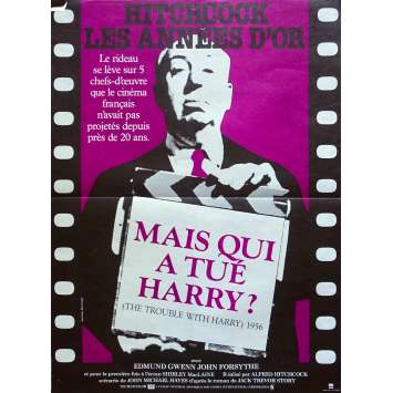 THE TROUBLE WITH HARRY Original Movie Poster - 15x21 in. - R1980 - Alfred Hitchcock, Shirley MacLaine
