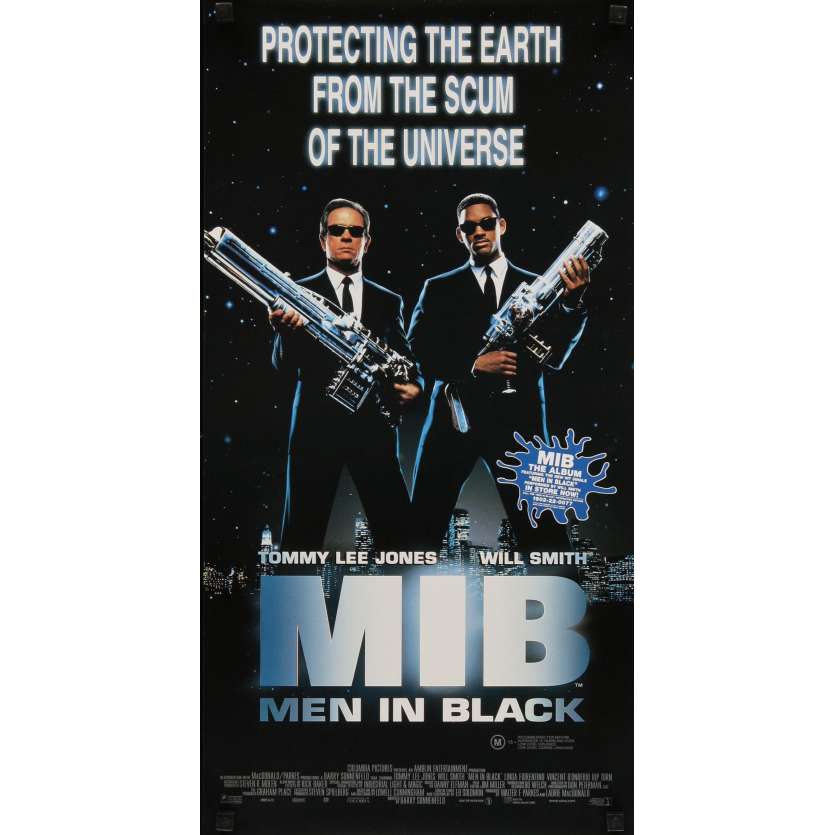 MEN IN BLACK Affiche de film 33x76 - 2001 - Will Smith