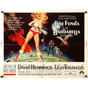 BARBARELLA Affiche de film Prev. - 55x71 cm. - 1968 - Jane Fonda, Roger Vadim