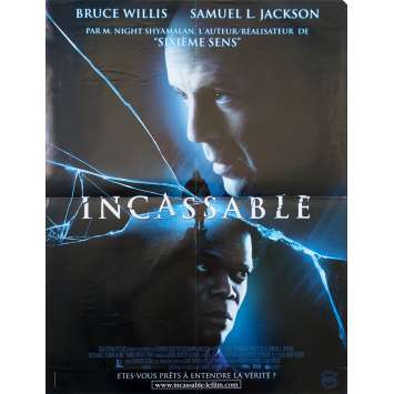 INCASSABLE Affiche de film - 40x60 cm. - 2000 - Bruce Willis, Samuel L. Jackson, M. Night Shyamalan