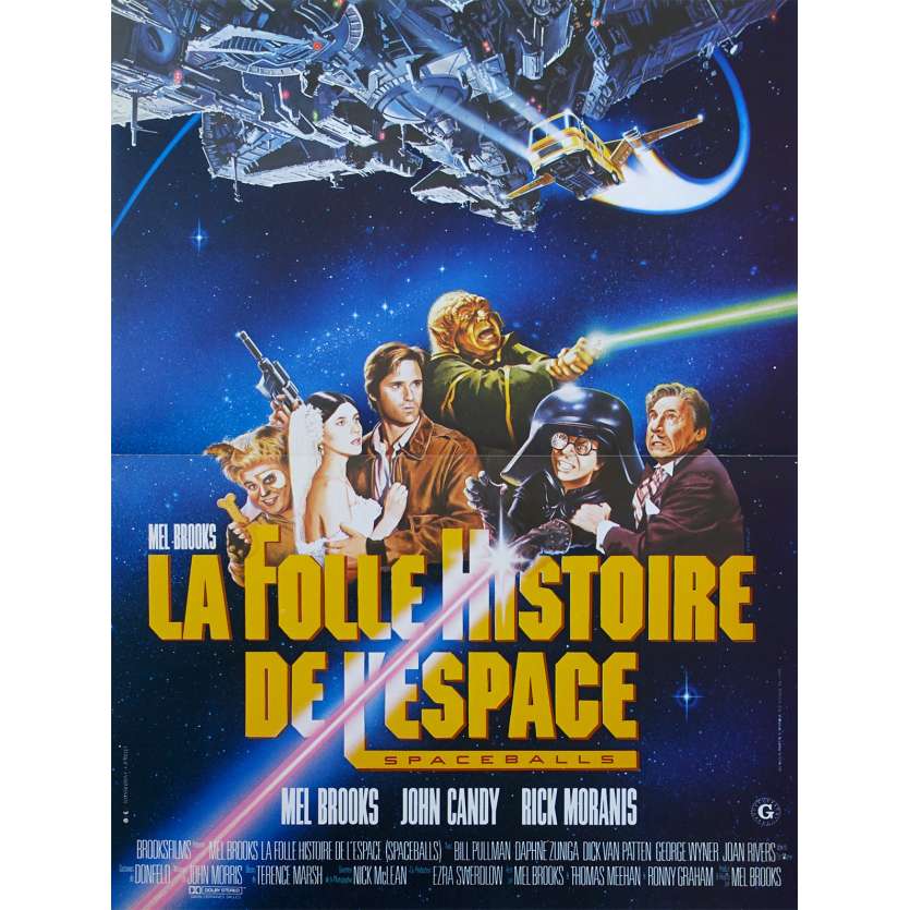 SPACEBALLS Original Movie Poster  - 15x21 in. - 1987 - Mel Brooks, Rick Moranis