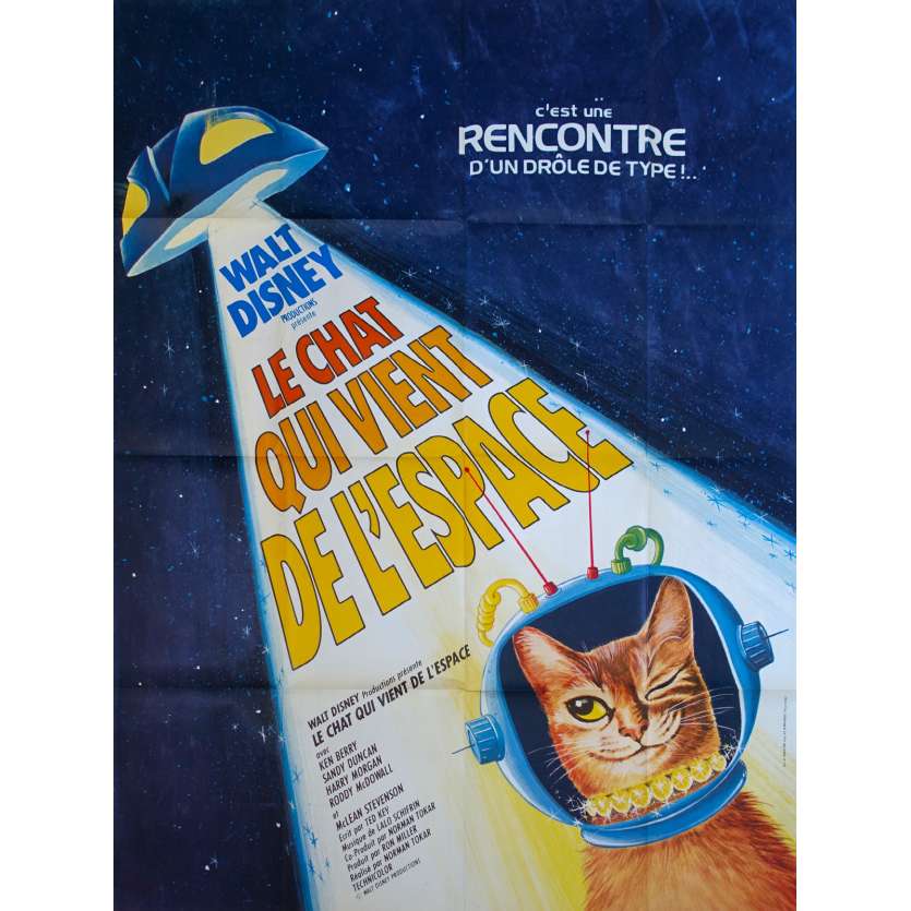 THE CAT FROM OUTER SPACE Original Movie Poster  - 47x63 in. - 1978 - Norman Tokar, Ken Berry