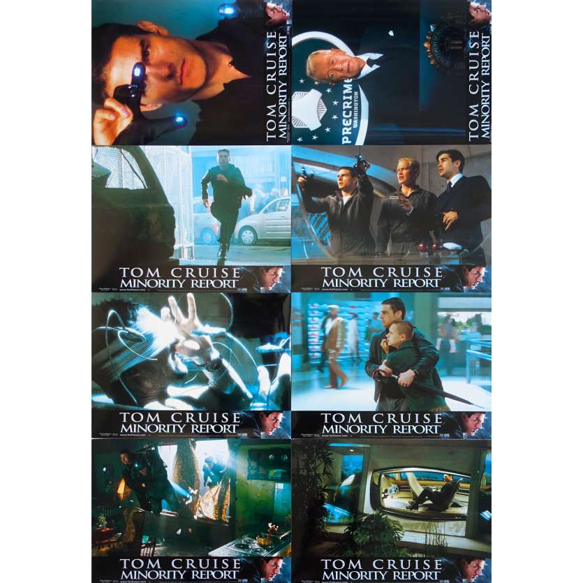 MINORITY REPORT Original Lobby Cards X8 - 9x12 in. - 2002 - Steven Spielberg, Tom Cruise