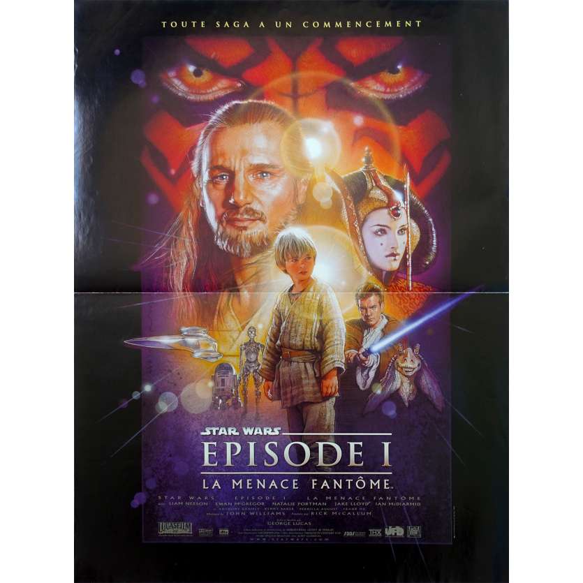 STAR WARS - THE PHANTOM MENACE Original Movie Poster - 15x21 in. - 1999 - George Lucas, Ewan McGregor