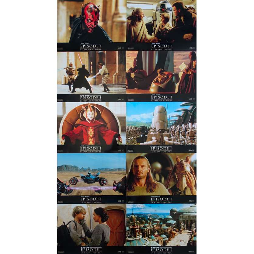 STAR WARS - THE PHANTOM MENACE Original Lobby Cards x10 - 9x12 in. - 1999 - George Lucas, Ewan McGregor