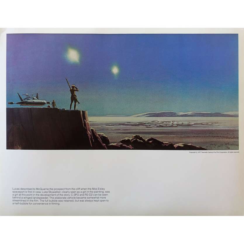 STAR WARS - LA GUERRE DES ETOILES Artwork N17 - 28x36 cm. - 1977 - Harrison Ford, George Lucas