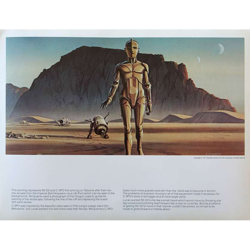 STAR WARS - LA GUERRE DES ETOILES Artwork N13 - 28x36 cm. - 1977 - Harrison Ford, George Lucas