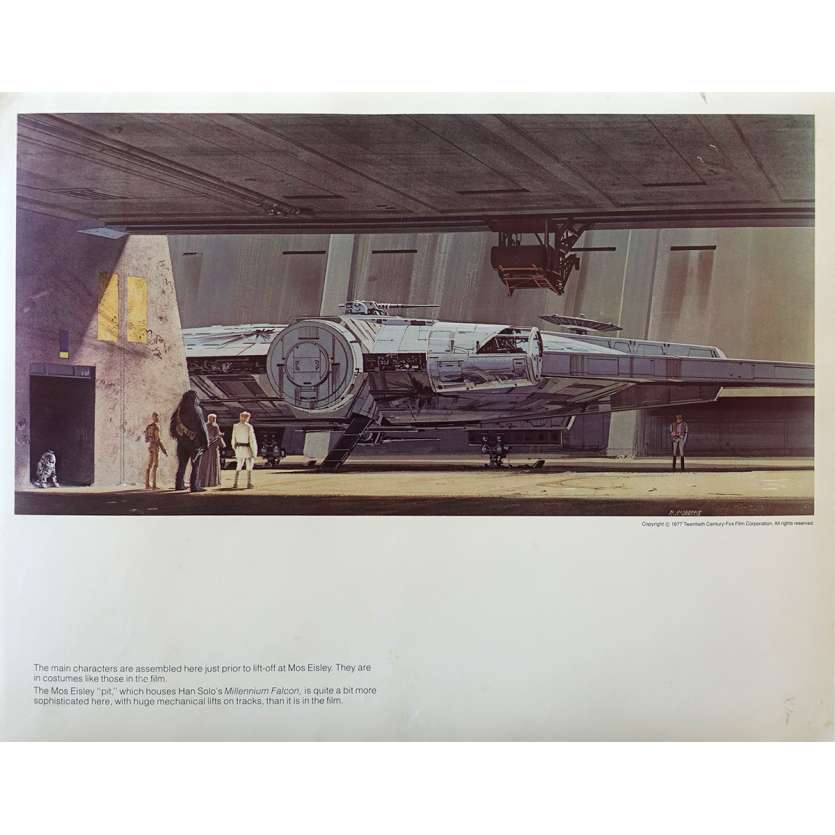 STAR WARS - LA GUERRE DES ETOILES Artwork N12 - 28x36 cm. - 1977 - Harrison Ford, George Lucas
