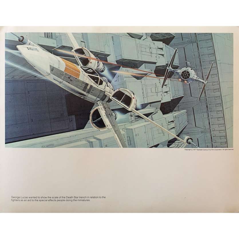 STAR WARS - LA GUERRE DES ETOILES Artwork N04 - 28x36 cm. - 1977 - Harrison Ford, George Lucas