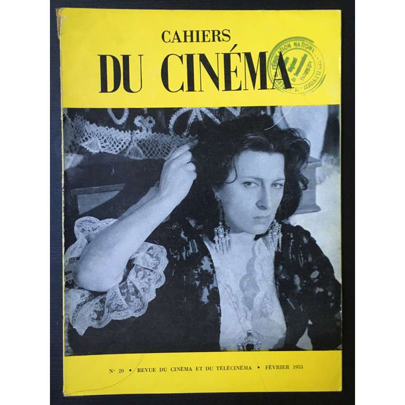 LES CAHIERS DU CINEMA Magazine N°020 - 1953 - Anna Magnani