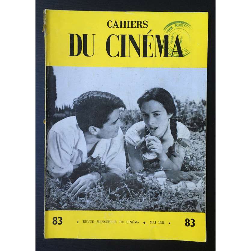 LES CAHIERS DU CINEMA Magazine N°083 - 1958 - Jacques Tati, L'eau Vive