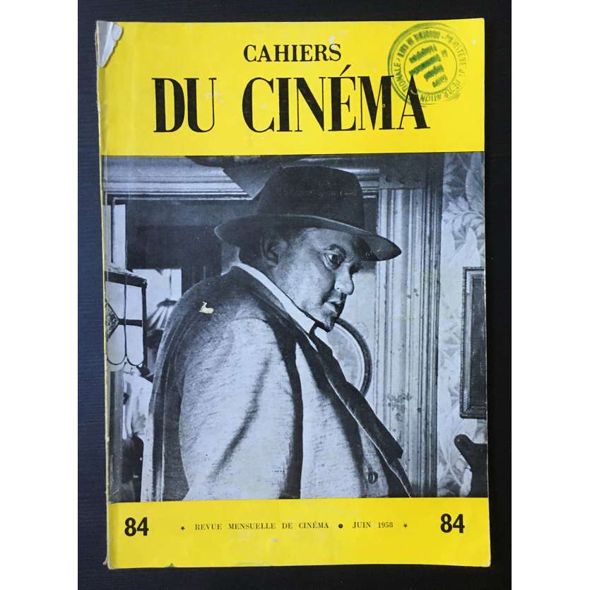 LES CAHIERS DU CINEMA Magazine N°084 -  1958 - Orson Welles