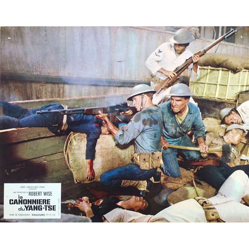 THE SAND PEBBLES Original Lobby Card N01 - 9x12 in. - 1966 - Robert Wise, Steve McQueen