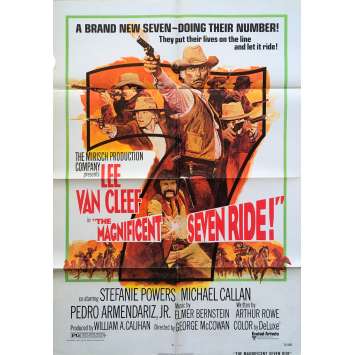 THE MAGNIFICENT SEVEN RIDE! Original Movie Poster - 27x41 in. - 1972 - George McCowan, Lee Van Cleef