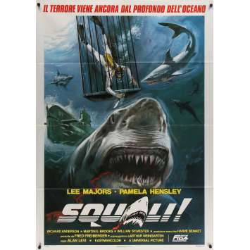 THE SIX MILLION DOLLAR MAN - SHARKS! Original Movie Poster - 39x55 in. - 1973 - Richard Irving, Lee Majors
