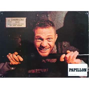 PAPILLON Original Lobby Card N11 - 9x12 in. - 1973 - Franklin J. Schaffner, Steve McQueen