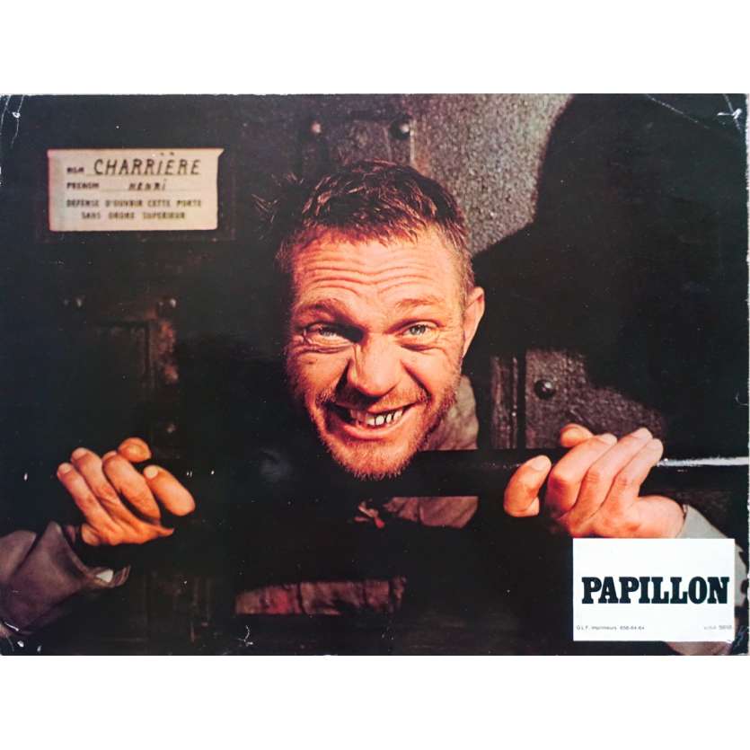 PAPILLON Original Lobby Card N11 - 9x12 in. - 1973 - Franklin J. Schaffner, Steve McQueen