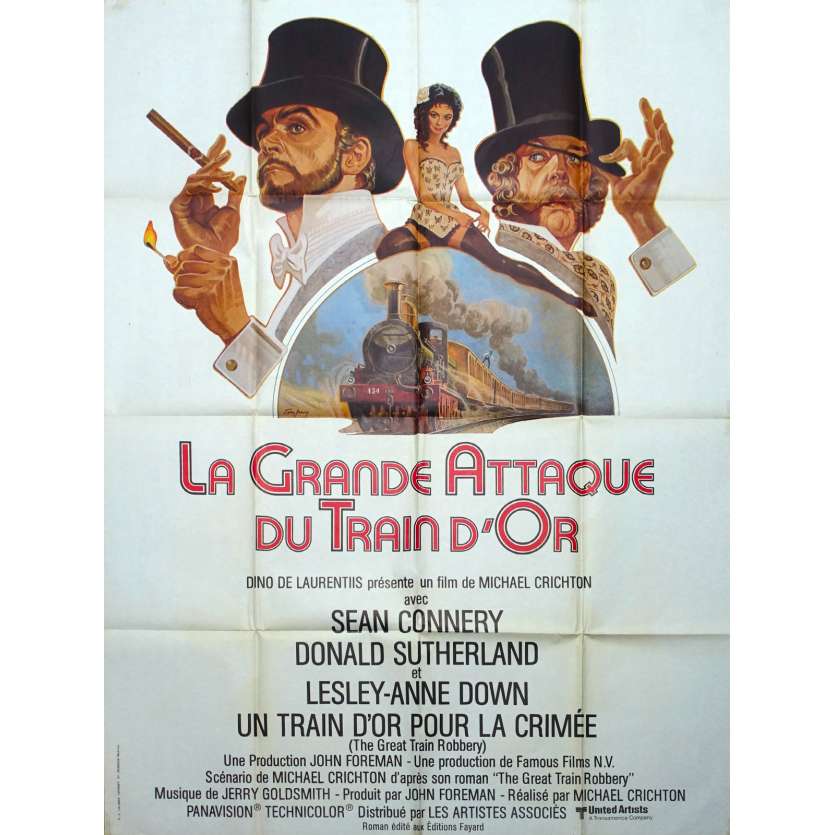 LA GRANDE ATTAQUE DU TRAIN D'OR Affiche de film - 120x160 cm. - 1979 - Sean Connery, Michael Crichton