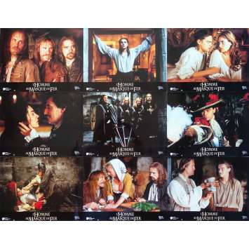 THE MAN IN THE IRON MASK Original Lobby Cards x9 - 9x12 in. - 1998 - Randall Wallace, Leonardo DiCaprio