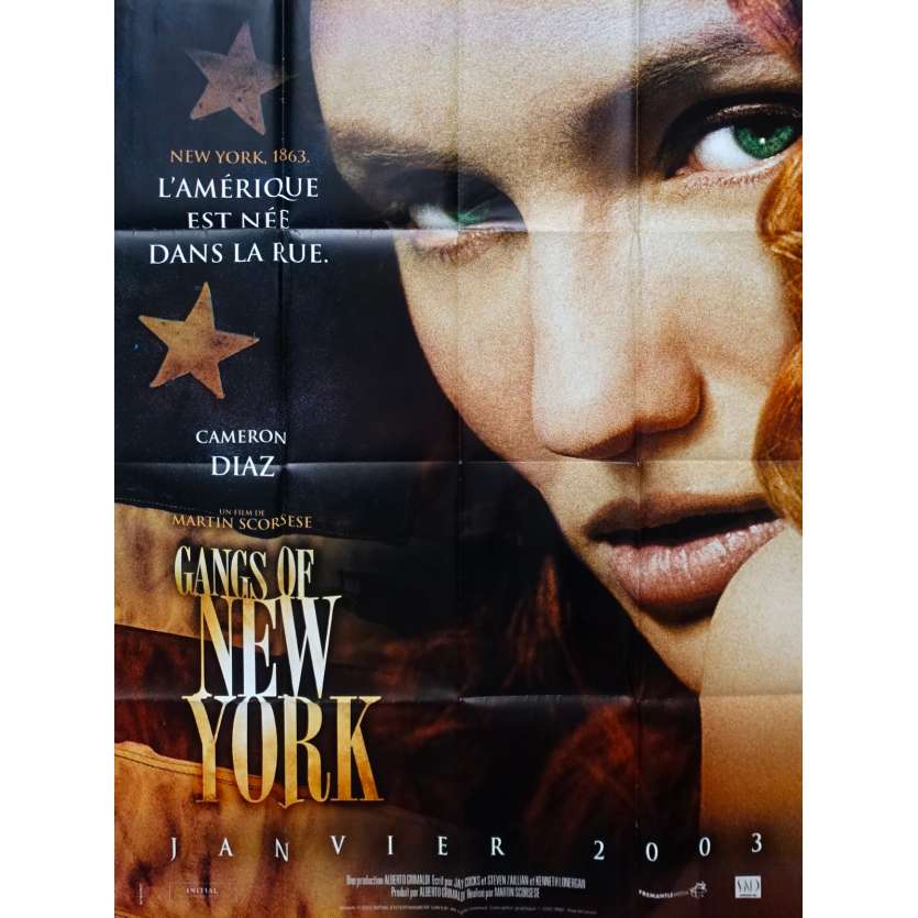 GANGS OF NEW YORK Original Movie Poster - 47x63 in. - 2002 - Martin Scorsese, Leonardo DiCaprio, Daniel Day-Lewis