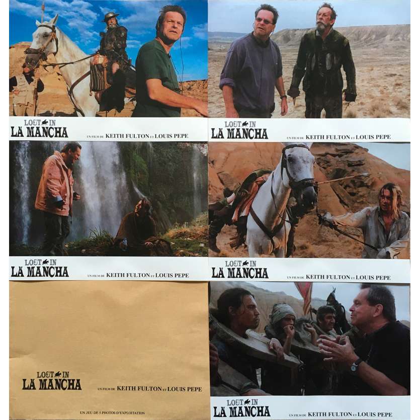 LOST IN LA MANCHA Original Lobby Cards x5 - 9x12 in. - 2002 - Terry Gilliam, Jean Rochefort