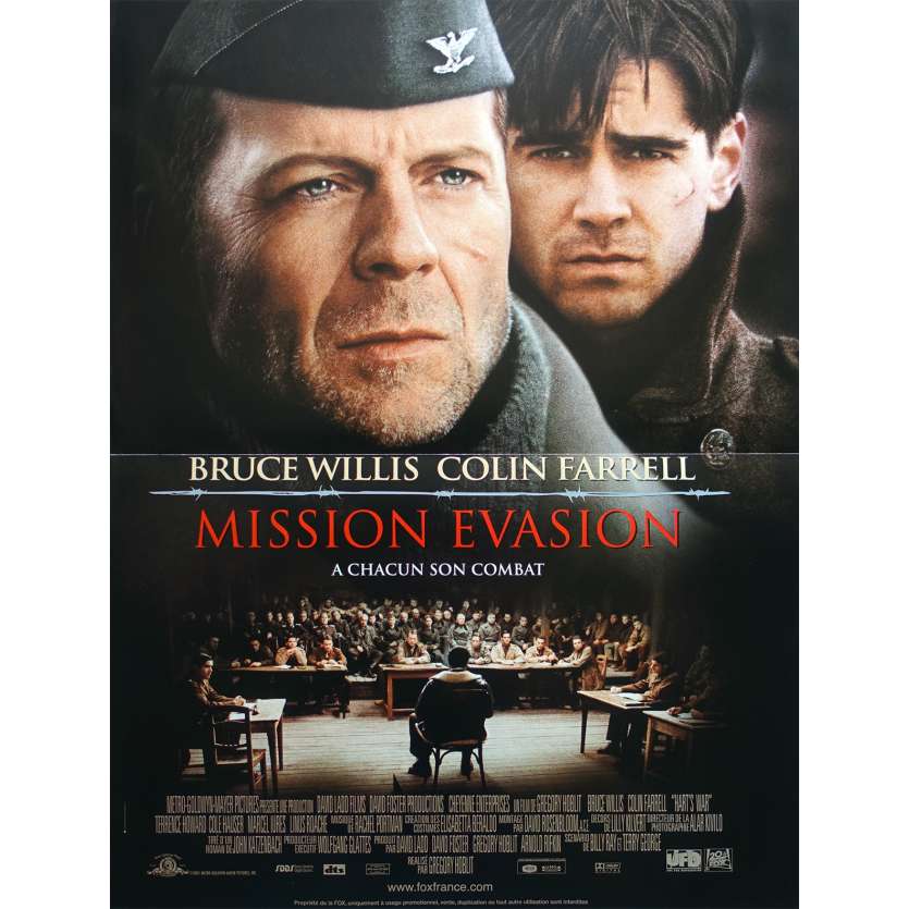 MISSION EVASION Affiche de film - 40x60 cm. - 2002 - Bruce Willis, Gregory Hoblit