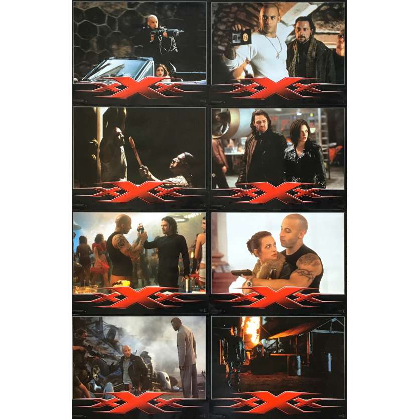 XXX Original Lobby Cards x8 - 9x12 in. - 2002 - Rob Cohen, Vin Diesel