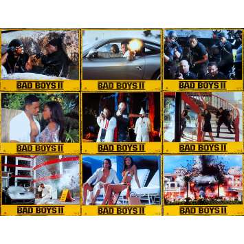 BAD BOYS 2 Original Lobby Cards x9 - 9x12 in. - 2003 - Michael Bay, Will Smith, Martin Lawrence