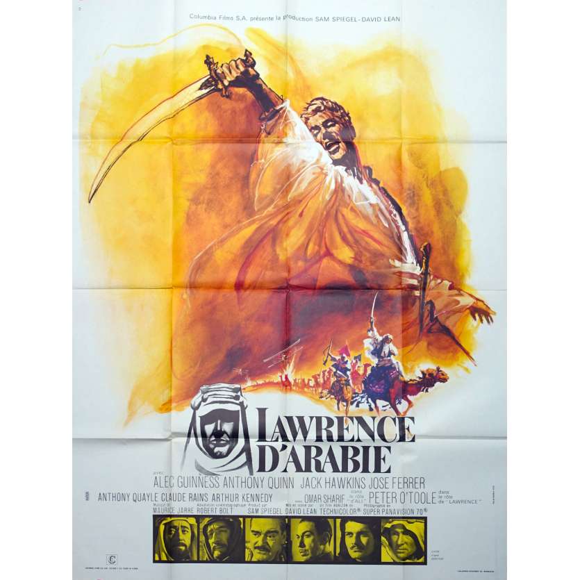 LAWRENCE OF ARABIA Original Movie Poster  - 47x63 in. - 1962/R1971 - David Lean, Peter O'Toole
