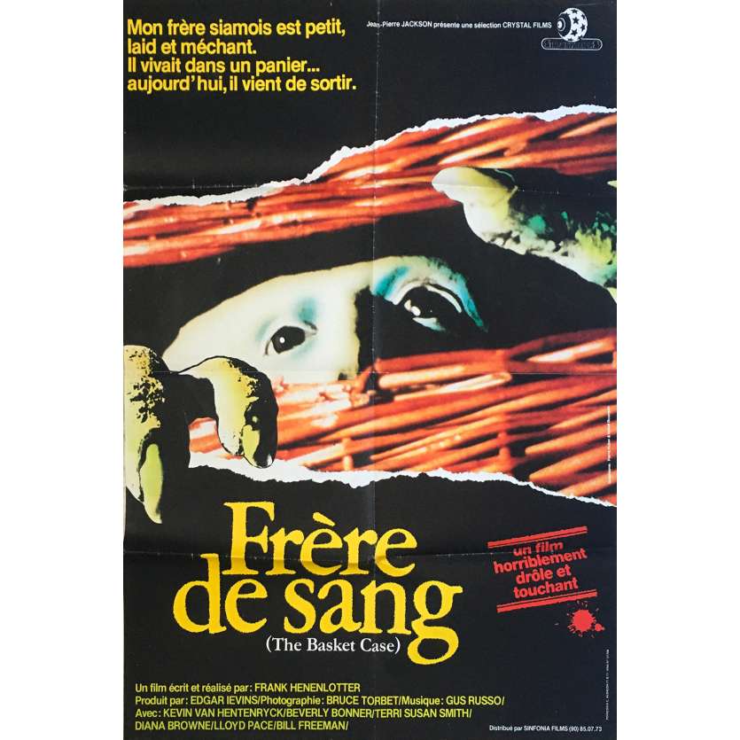 BASKET CASE Movie Poster 32x47 in. French - 1982 - Franck Henenlotter, Kevin van Hentenryck