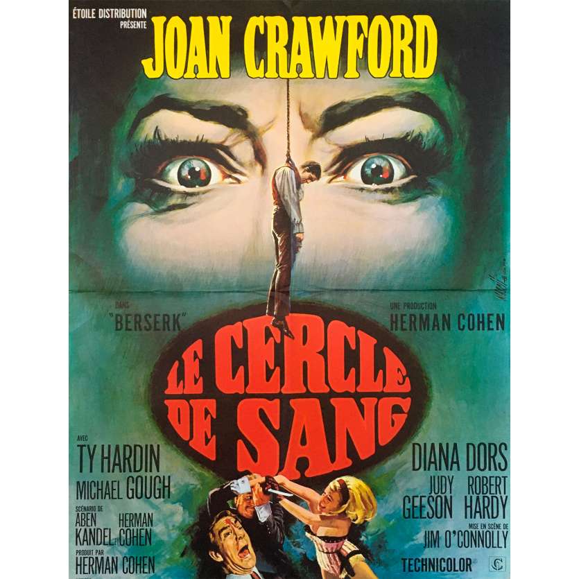 CERCLE DE SANG Affiche de film - 60x80 cm. - 1967 - Joan Crawford, Jim O'Connolly